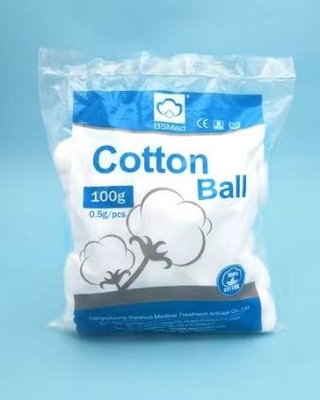 100% murni organik OEM Bola kapas berwarna Bola kapas putih