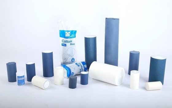 Hidrofilik Baja Roll Absorbent Medis Putih 100% Wol Steril / Non-steril Pemotong Kepala Umum
