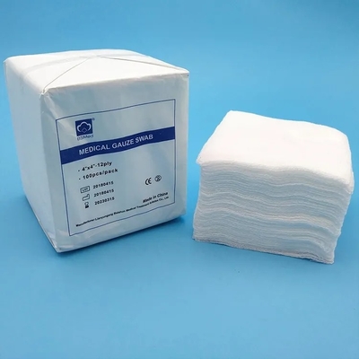 Medical Disposable Surgical Wound Dressing Absorbent Cotton Folded Gauze Swabs